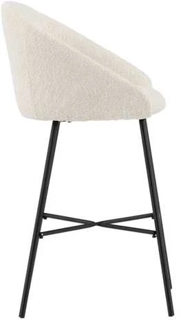 Venture Design Baro kėdė, aksomo Teddy 2 vnt., 54x59x96 cm, Balta