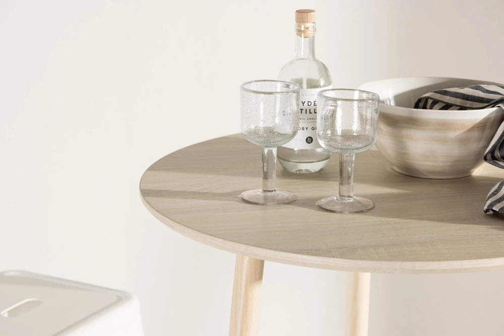 Venture Design Baro stalas, Plaza, ⌀70 cm, balta kalkė