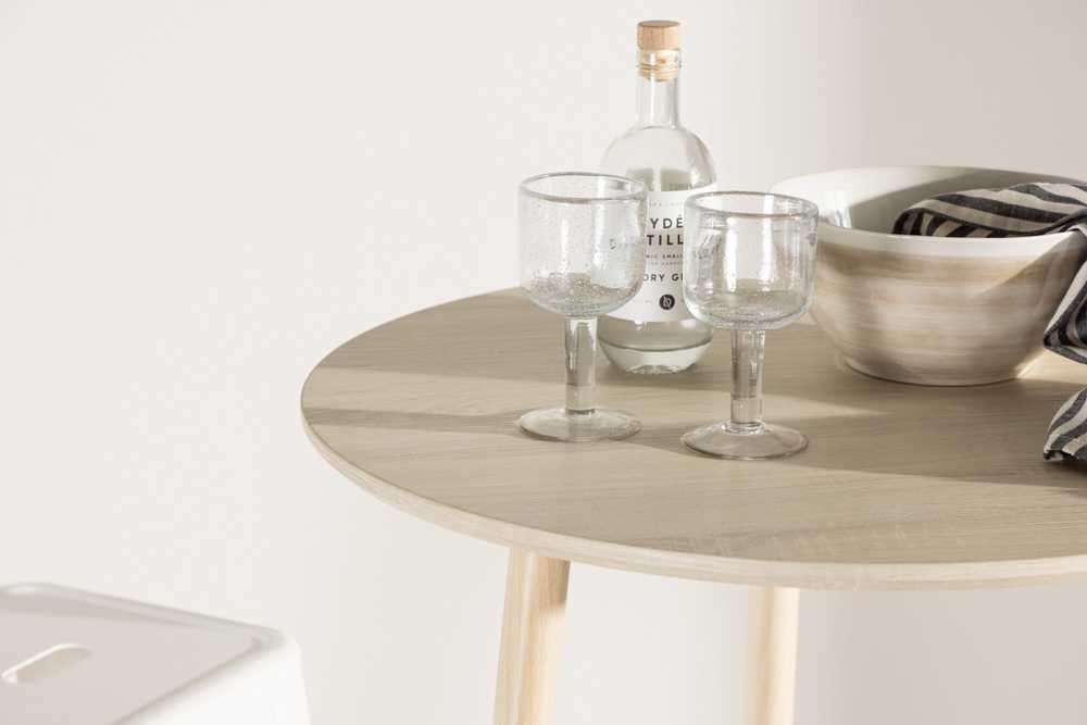 Venture Design Baro stalas, Plaza, ⌀70 cm, balta kalkė