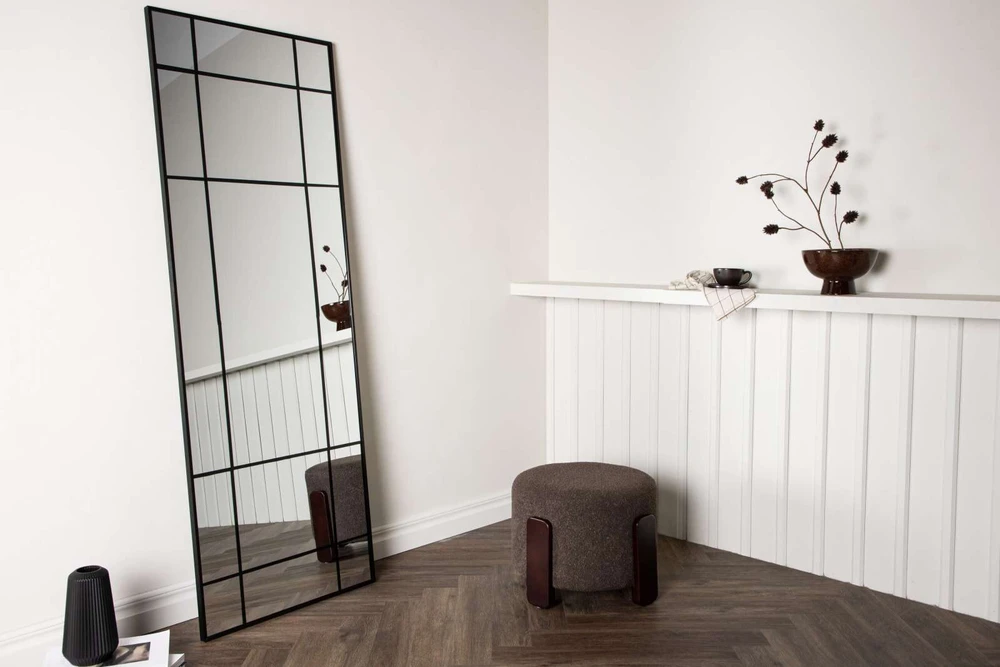 Venture Design Didelis veidrodis, Ežeras, 90x180 cm, Juodas
