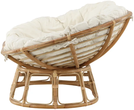 Venture Design Dviejų vietų rataninis dvivietis fotelis 150x54x34 cm smėlio spalvos medvilnė