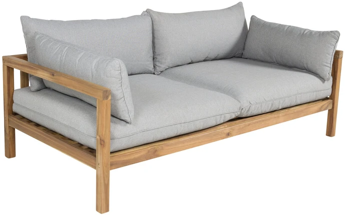 Venture Design Dvigubas Sofa Benčas, Marion, 92x56x185 cm, Pilka