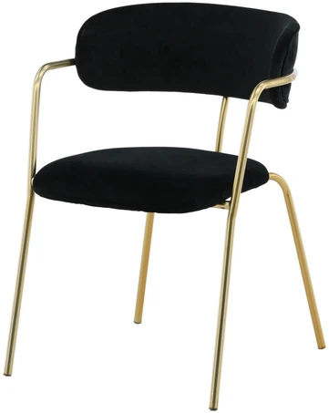 Venture Design Fotelis Arrow 47x47x44 cm Juodas aksomas