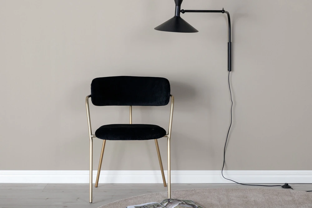 Venture Design Fotelis Arrow 47x47x44 cm Juodas aksomas