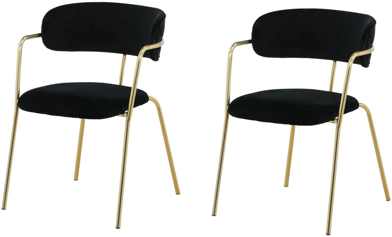Venture Design Fotelis Arrow 47x47x44 cm Juodas aksomas