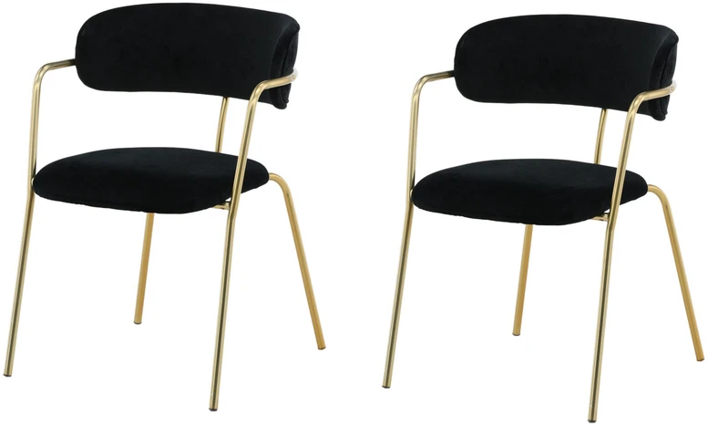 Venture Design Fotelis Arrow 47x47x44 cm Juodas aksomas