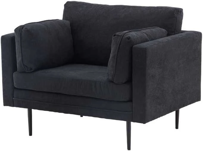 Venture Design Fotelis, Boom viengulė sofa, 86x84x110 cm, Juoda
