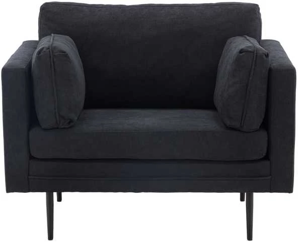 Venture Design Fotelis, Boom viengulė sofa, 86x84x110 cm, Juoda