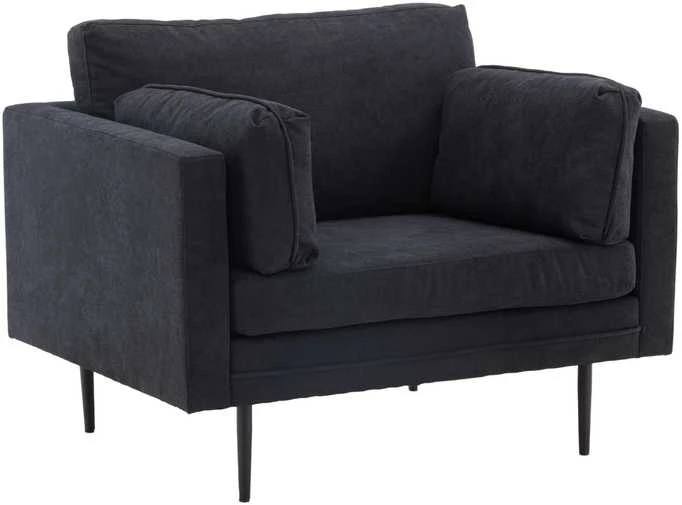 Venture Design Fotelis, Boom viengulė sofa, 86x84x110 cm, Juoda