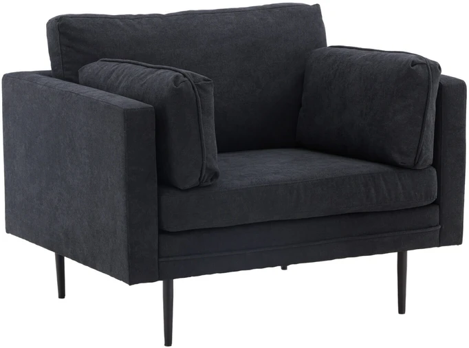 Venture Design Fotelis, Boom viengulė sofa, 86x84x110 cm, Juoda