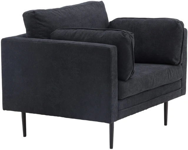 Venture Design Fotelis, Boom viengulė sofa, 86x84x110 cm, Juoda