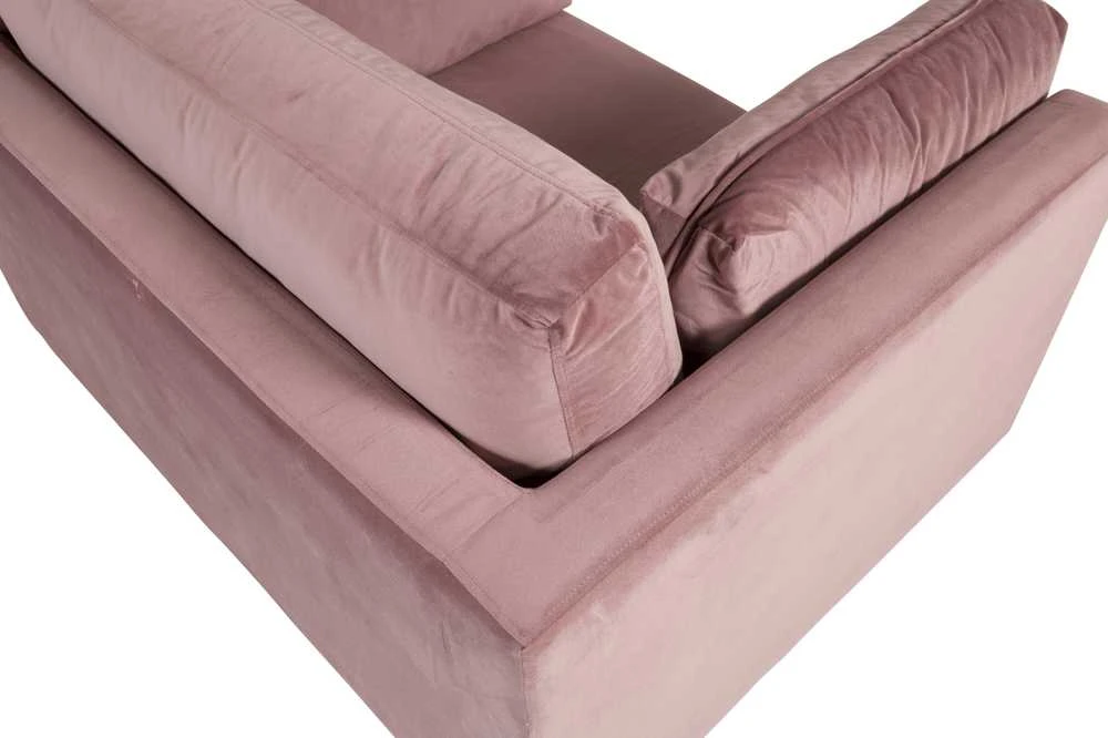 Venture Design Fotelis, Boom vienkartinis kėdės modelis iš aksomo, 86x84x110 cm, Rožinė