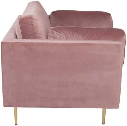 Venture Design Fotelis, Boom vienkartinis kėdės modelis iš aksomo, 86x84x110 cm, Rožinė