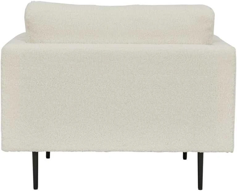 Venture Design Fotelis, Boom vienvietis kėdė - Teddy, 86x84x110 cm, Balta