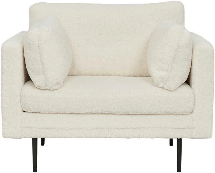 Venture Design Fotelis, Boom vienvietis kėdė - Teddy, 86x84x110 cm, Balta