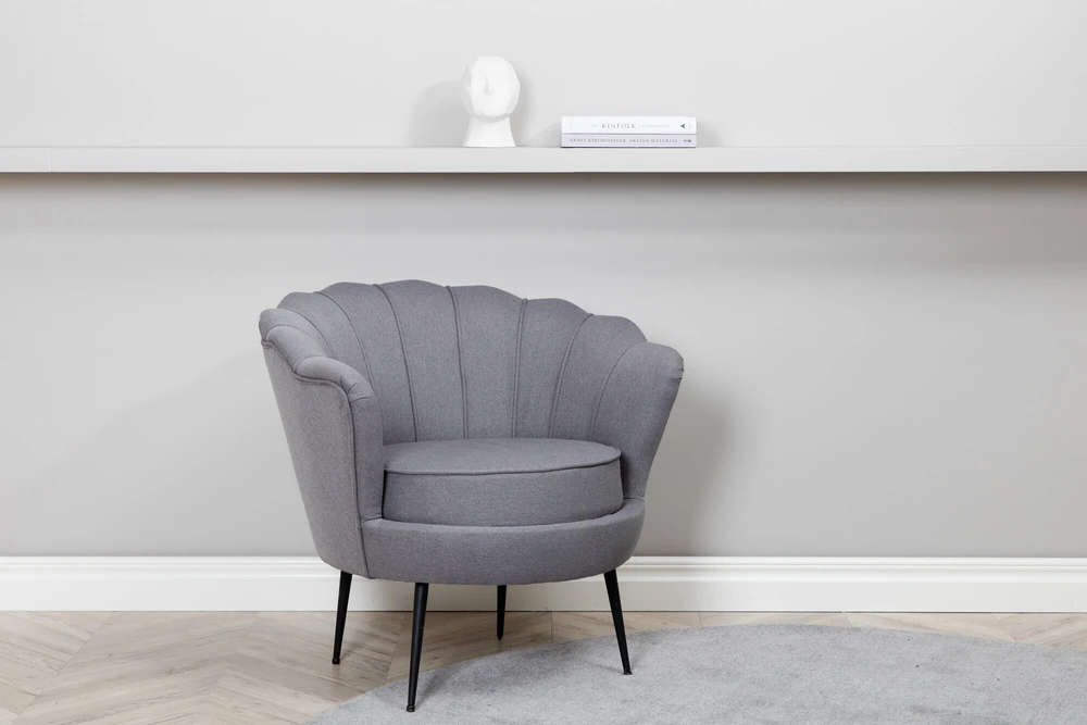 Venture Design Fotelis, Calais, 77x76x83 cm, Pilka