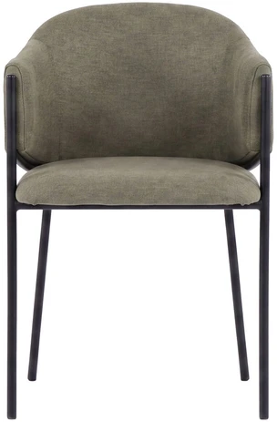 Venture Design Fotelis Evelina, 2 vnt., poliesteris (lino faktūros), tamsiai žalia, juoda