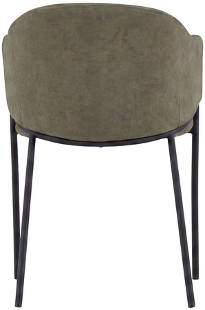 Venture Design Fotelis Evelina, 2 vnt., poliesteris (lino faktūros), tamsiai žalia, juoda