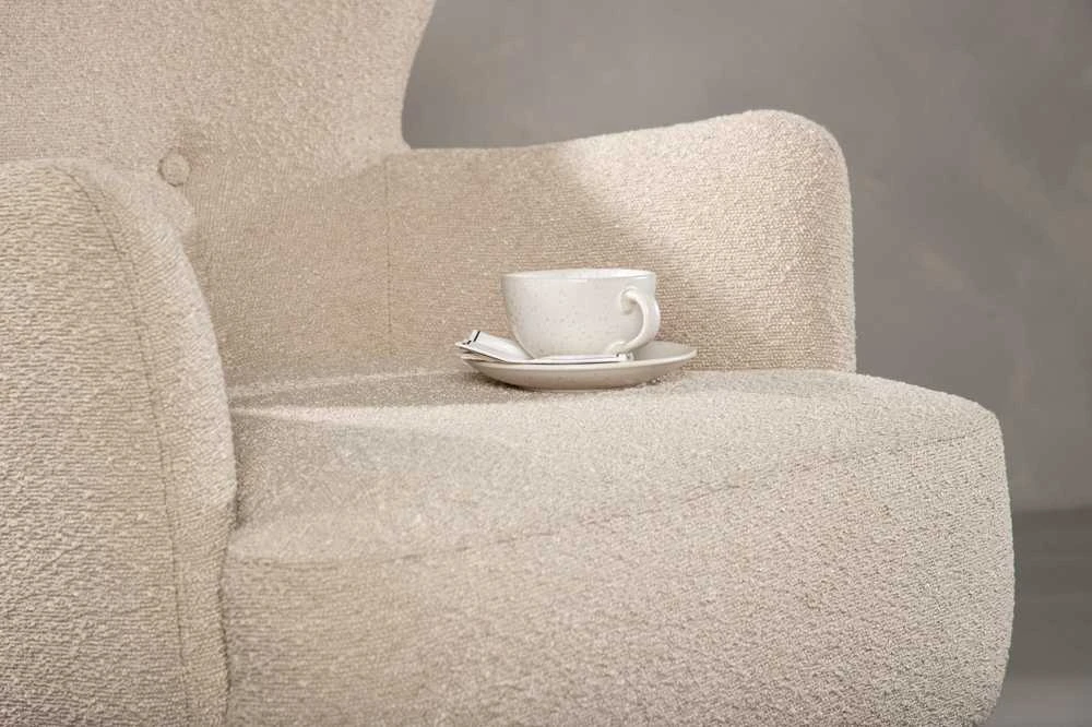 Venture Design Fotelis, Lincoln viengulė sofa, 77x85x76 cm, Bežis