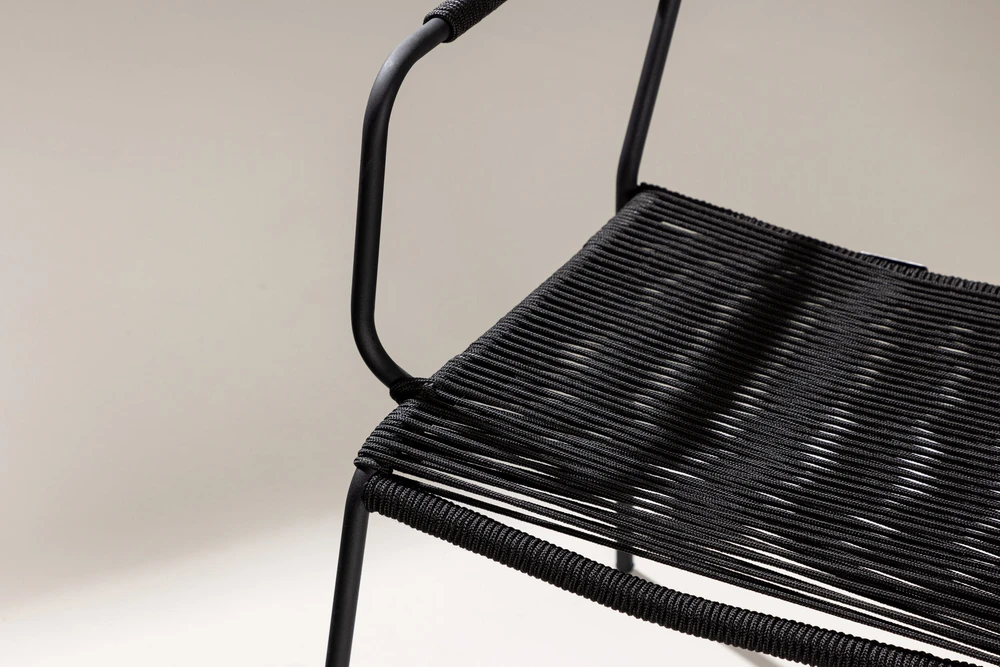 Venture Design Fotelis, Lindos, 66x55x85 cm, Juodas