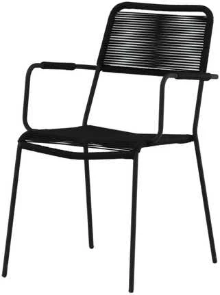 Venture Design Fotelis, Lindos, 66x55x85 cm, Juodas