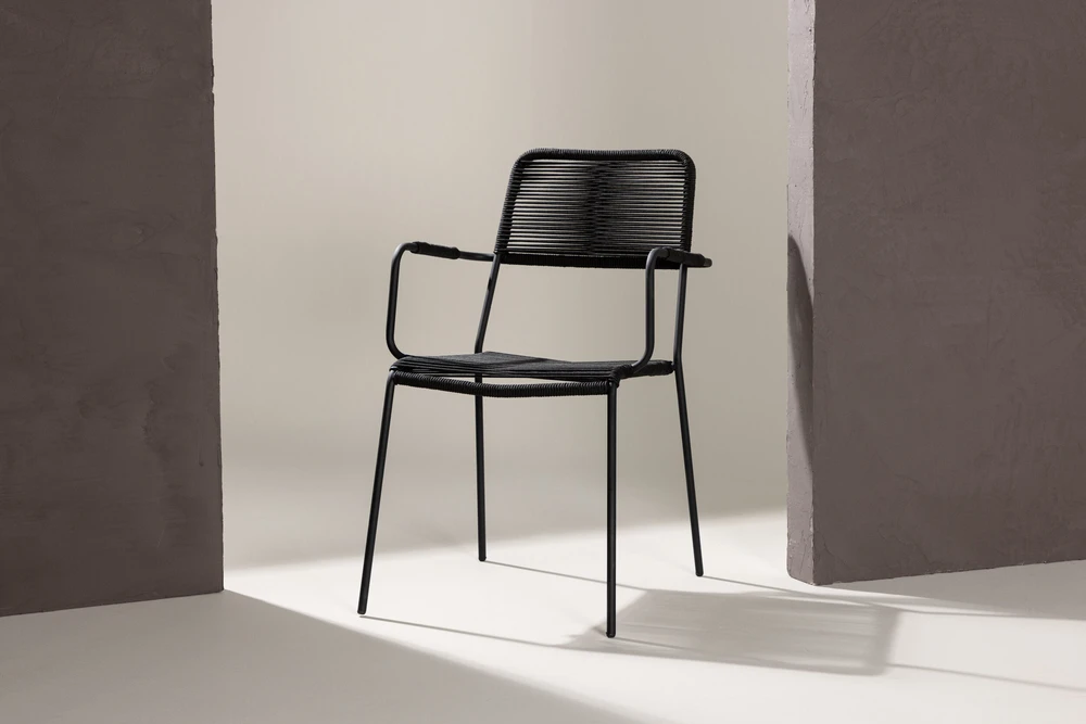 Venture Design Fotelis, Lindos, 66x55x85 cm, Juodas