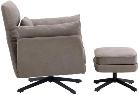 Venture Design Fotelis, Madrid vieno sėdynės sofa, 85x92.5x96 cm, pilka