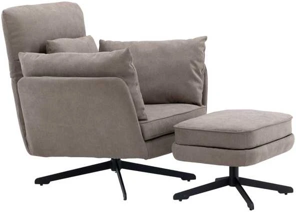 Venture Design Fotelis, Madrid vieno sėdynės sofa, 85x92.5x96 cm, pilka