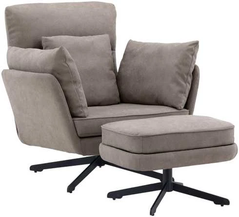 Venture Design Fotelis, Madrid vieno sėdynės sofa, 85x92.5x96 cm, pilka