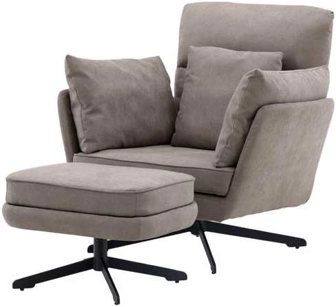 Venture Design Fotelis, Madrid vieno sėdynės sofa, 85x92.5x96 cm, pilka