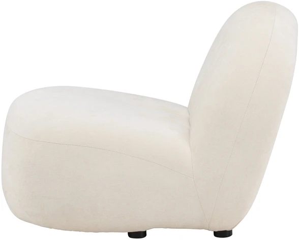 Venture Design Fotelis Omaha 87x61x65 cm baltos spalvos audinys
