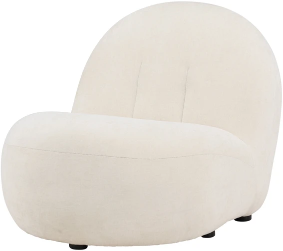 Venture Design Fotelis Omaha 87x61x65 cm baltos spalvos audinys