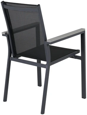 Venture Design Fotelis, Parma 2 vnt., 59x57x90 cm, Juoda/Pilka