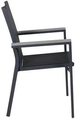 Venture Design Fotelis, Parma 2 vnt., 59x57x90 cm, Juoda/Pilka