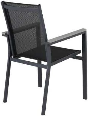 Venture Design Fotelis, Parma 2 vnt., 59x57x90 cm, Juoda/Pilka