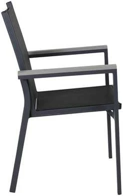 Venture Design Fotelis, Parma 2 vnt., 59x57x90 cm, Juoda/Pilka
