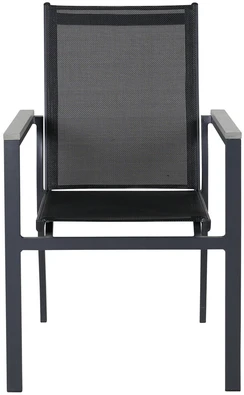 Venture Design Fotelis, Parma 2 vnt., 59x57x90 cm, Juoda/Pilka