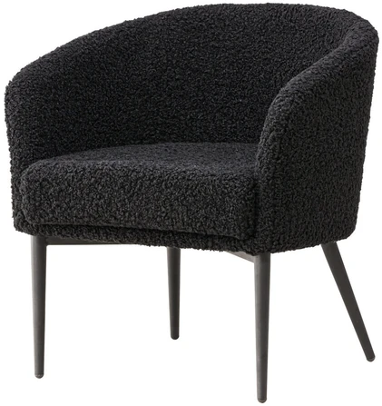 Venture Design Fotelis, Pusiau pūkinamas, 64x66x70.5 cm, Juodas