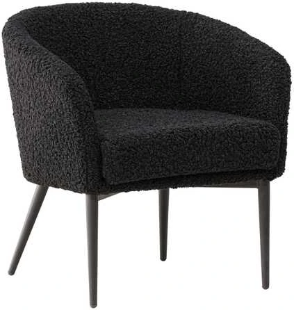Venture Design Fotelis, Pusiau pūkinamas, 64x66x70.5 cm, Juodas