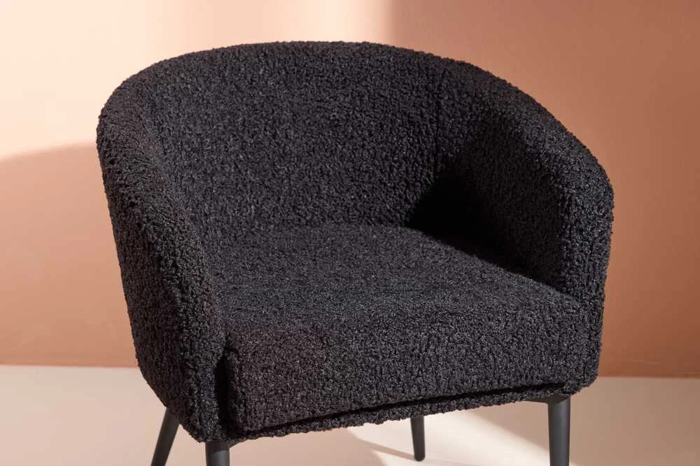 Venture Design Fotelis, Pusiau pūkinamas, 64x66x70.5 cm, Juodas
