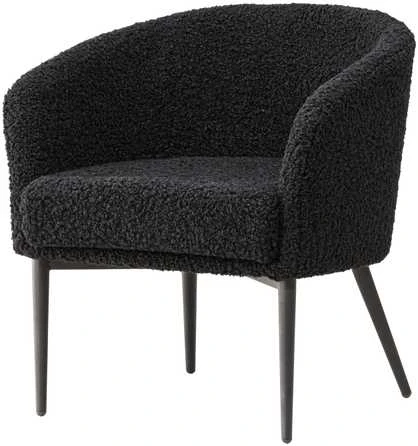 Venture Design Fotelis, Pusiau pūkinamas, 64x66x70.5 cm, Juodas