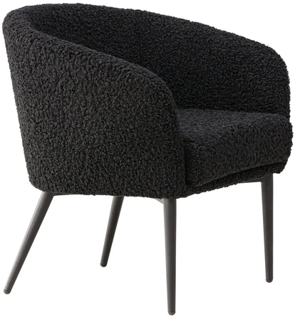 Venture Design Fotelis, Pusiau pūkinamas, 64x66x70.5 cm, Juodas