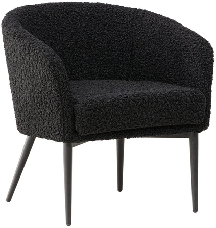 Venture Design Fotelis, Pusiau pūkinamas, 64x66x70.5 cm, Juodas