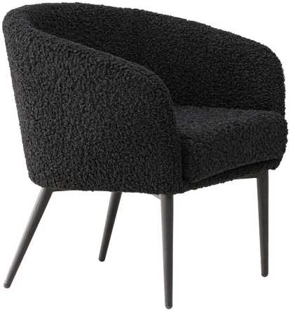 Venture Design Fotelis, Pusiau pūkinamas, 64x66x70.5 cm, Juodas