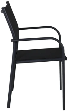 Venture Design Fotelis Santorini, juodas, aliuminis, sukraunamas vienas ant kito