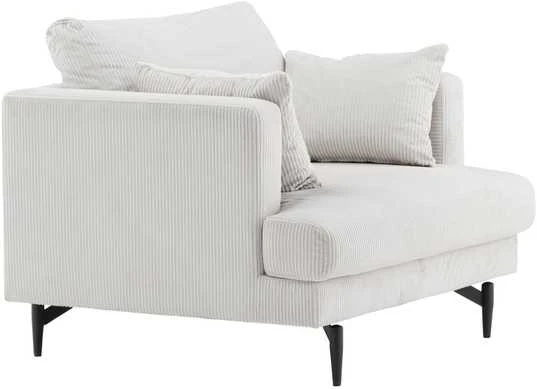 Venture Design Fotelis, Sofia vieno sėdynės sofa, 92x82x104 cm, kreminė spalva