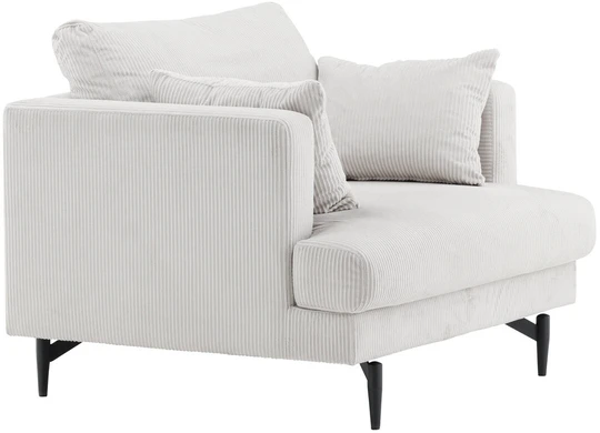 Venture Design Fotelis, Sofia vieno sėdynės sofa, 92x82x104 cm, Bėžinės spalva