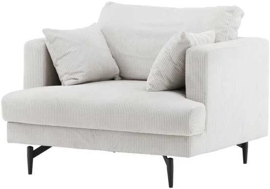 Venture Design Fotelis, Sofia vieno sėdynės sofa, 92x82x104 cm, kreminė spalva