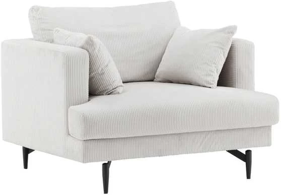 Venture Design Fotelis, Sofia vieno sėdynės sofa, 92x82x104 cm, kreminė spalva