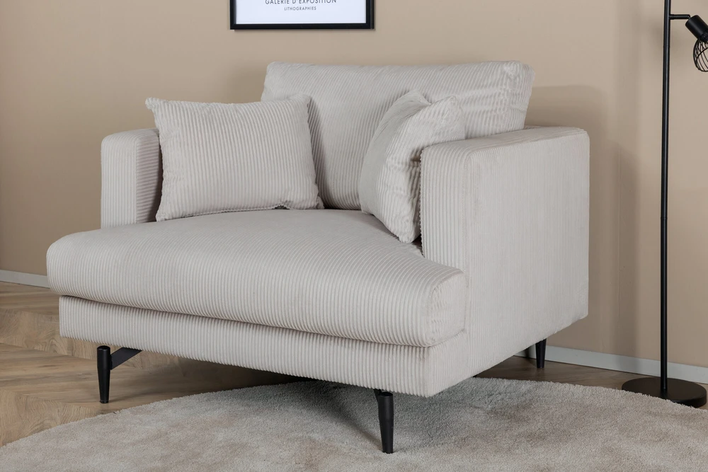 Venture Design Fotelis, Sofia vieno sėdynės sofa, 92x82x104 cm, Bėžinės spalva